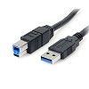 StarTech SuperSpeed USB 3.0 A-to-B Male/Male USB Cable - 6 ft - Black USB3SAB6BK