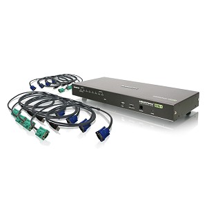 IOGEAR GCS1808KITU 8-Port USB PS/2 Combo KVMP Switch W/ USB Cable