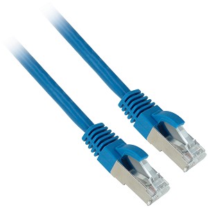 CAT6A RJ45 U/FTP Shield Snagless Network Cable - 1ft - Blue