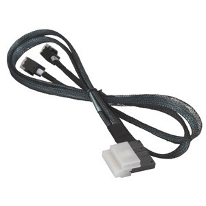 Supemicro SlimSAS x8 SFF-8654 (LE) to 2 x4 SFF-8643 Cable - 0.7m