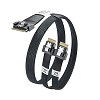 SlimSAS 8i SFF-8654 to 2x SlimSAS 4i SFF-8654 Cable - 0.5M