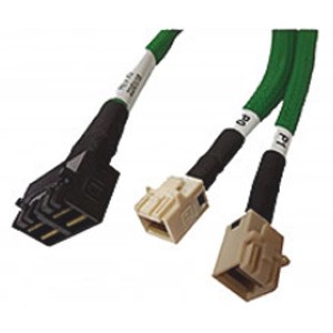 Broadcom mini-SAS x8 SFF-8643 to 2 x4 SFF-8643 Cable - 1M
