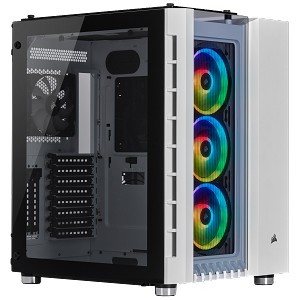 Corsair Crystal 680X RGB Mid Tower ATX Case - White - Tempered Glass