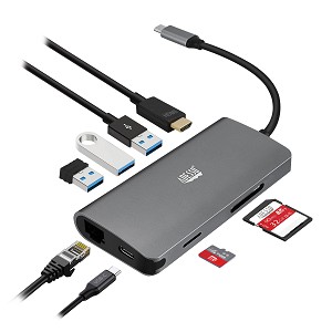 Adesso 8 in 1 USB-C Multiport Docking Station